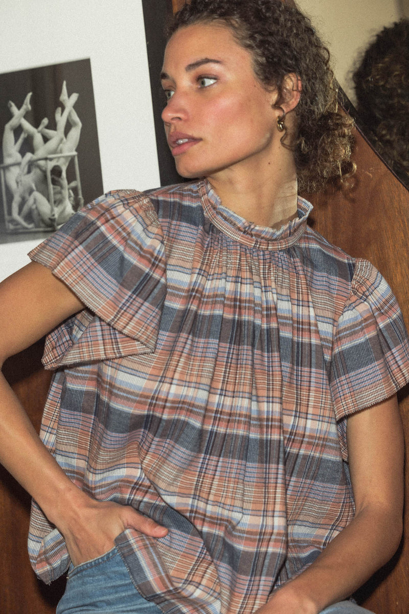 Carla Blouse Eclipse Plaid