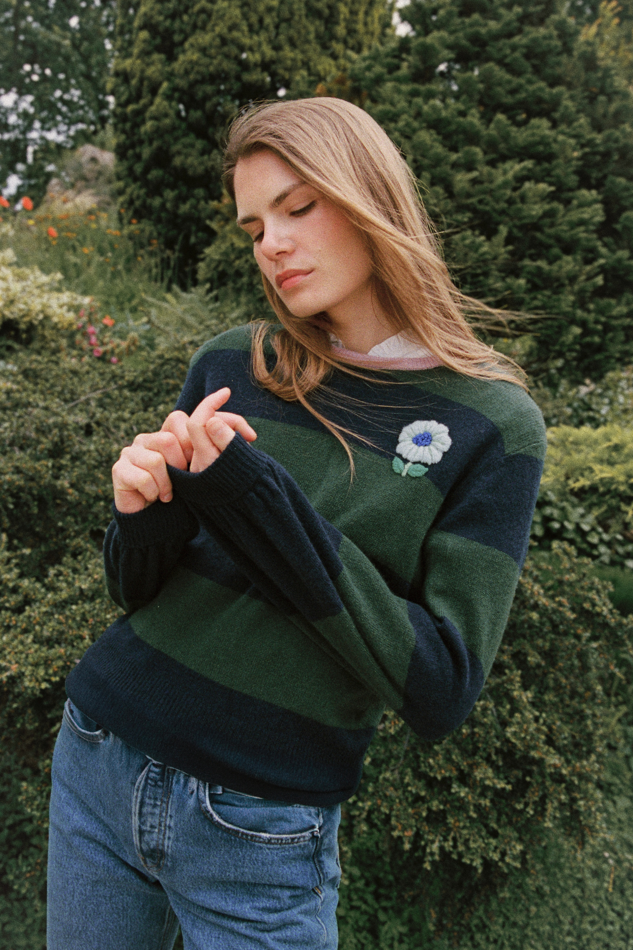 Ryann Sweater Navy/Green