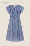 Kristine Dress Blue Houndstooth