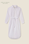 Catalina Shirtdress White Cotton Twill