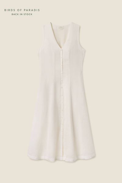 Eleonore Dress | Ivory Linen | XS | Birds of Paradis by Trovata Eleonore Dress | Ivory Linen | XS | Birds of Paradis by Trovata
