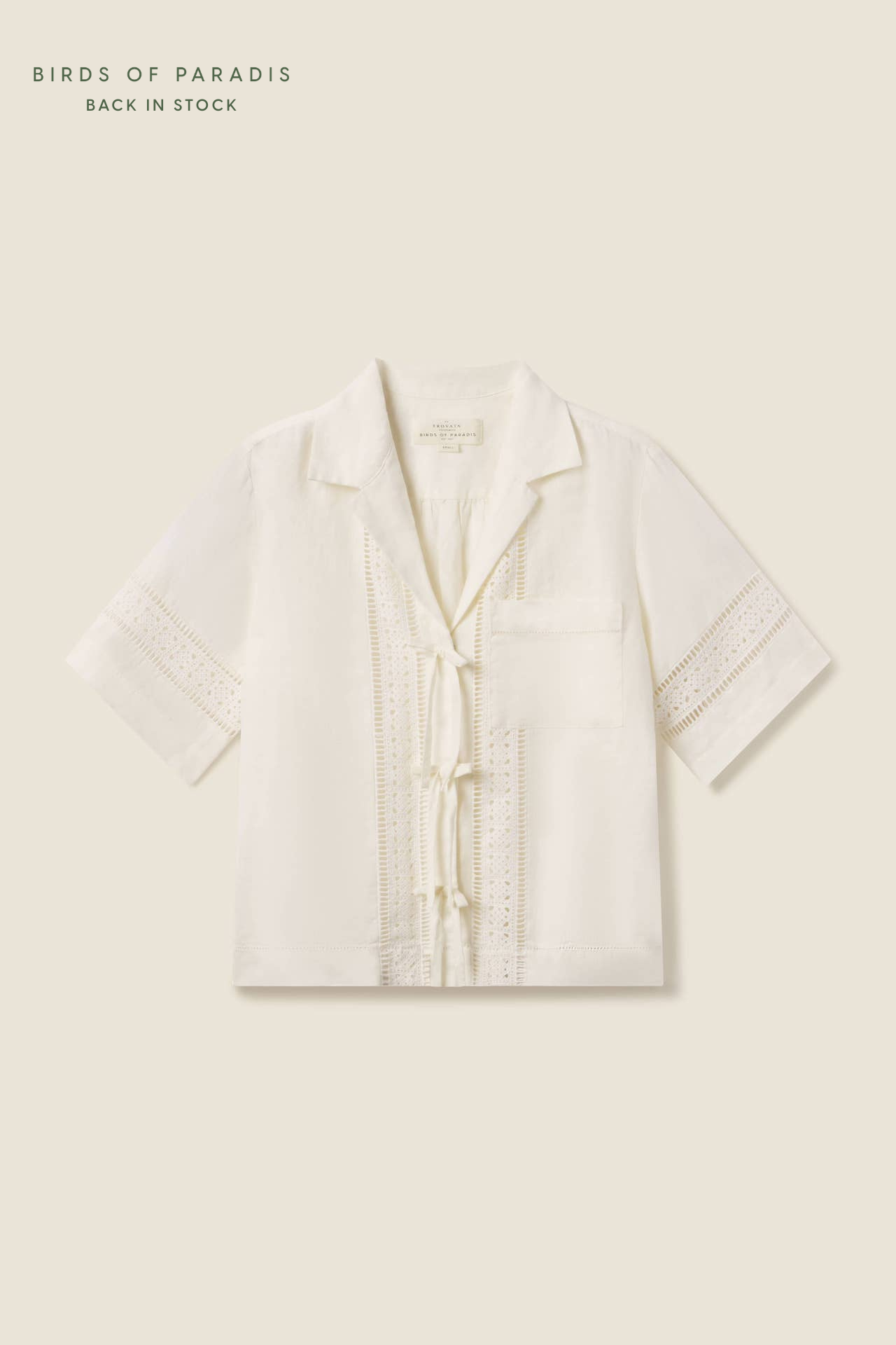 Inez Shirt Ivory Linen