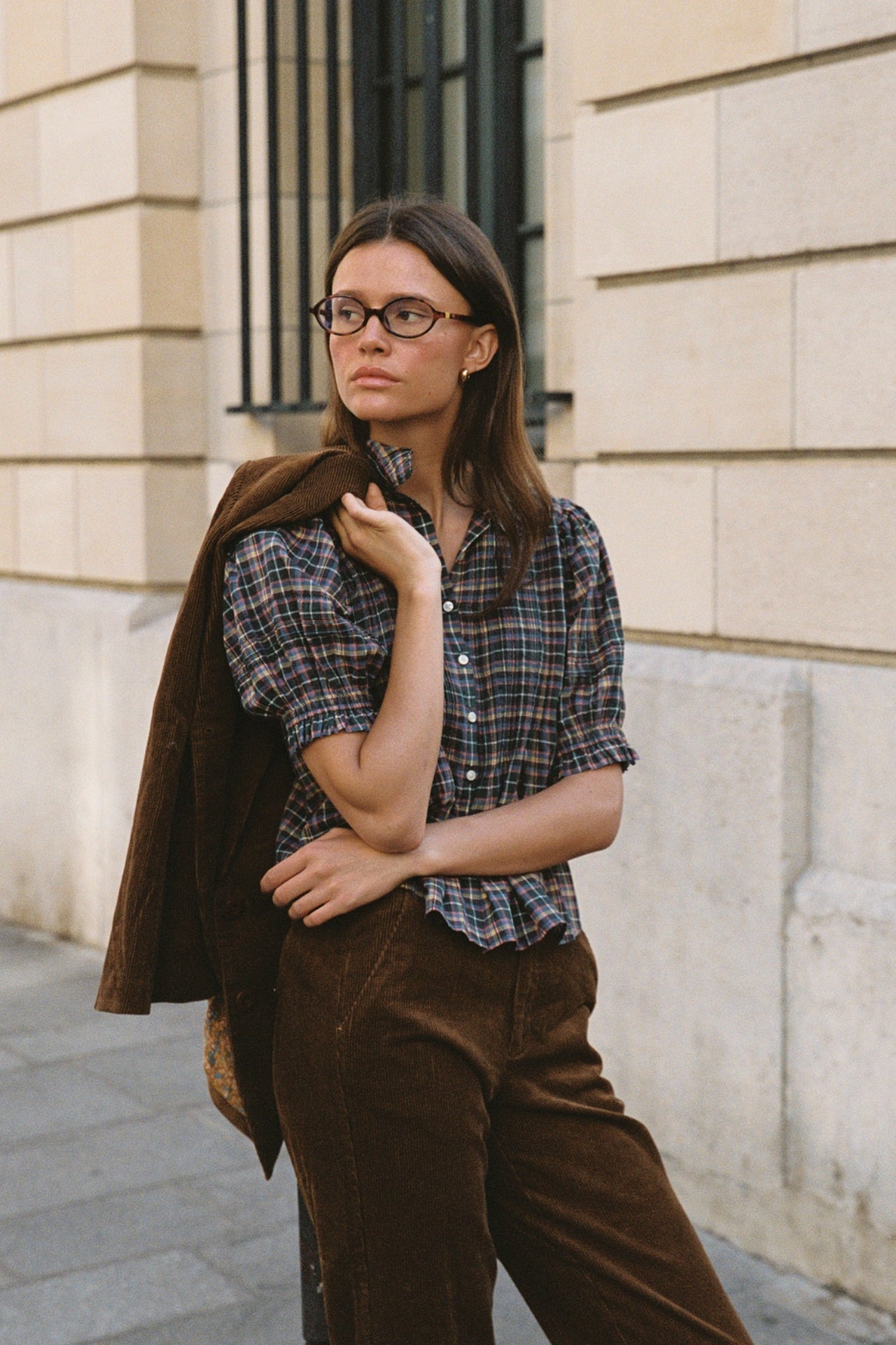 Jess Blouse Prisma Plaid