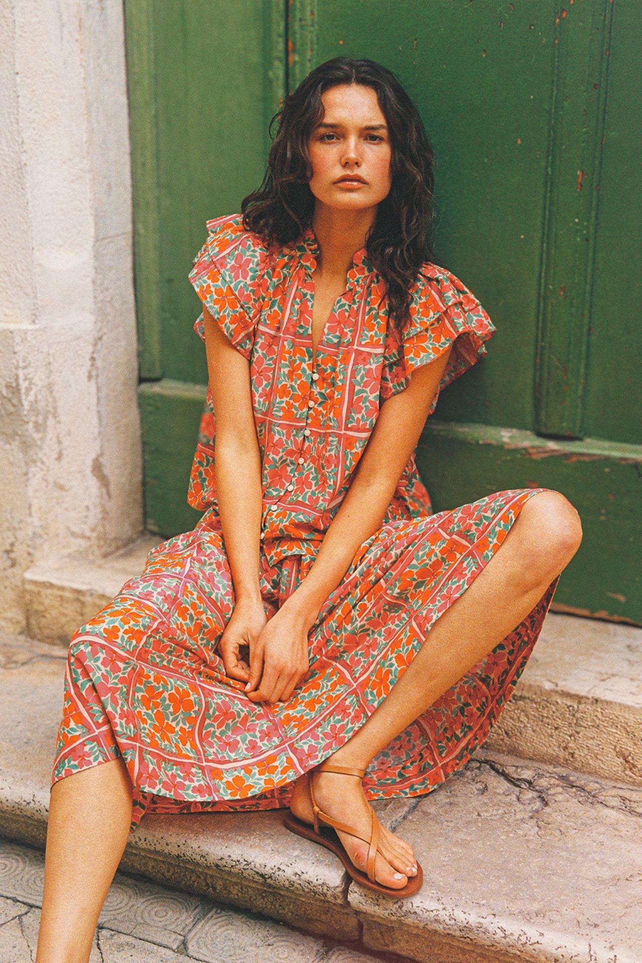 Violette Blouse Botanic Tile