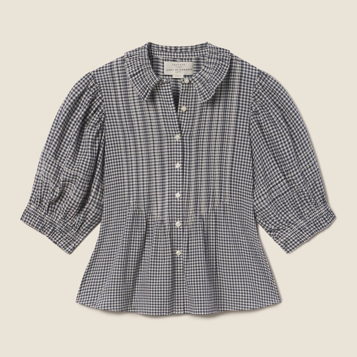 Jess Blouse Inkwell Gingham