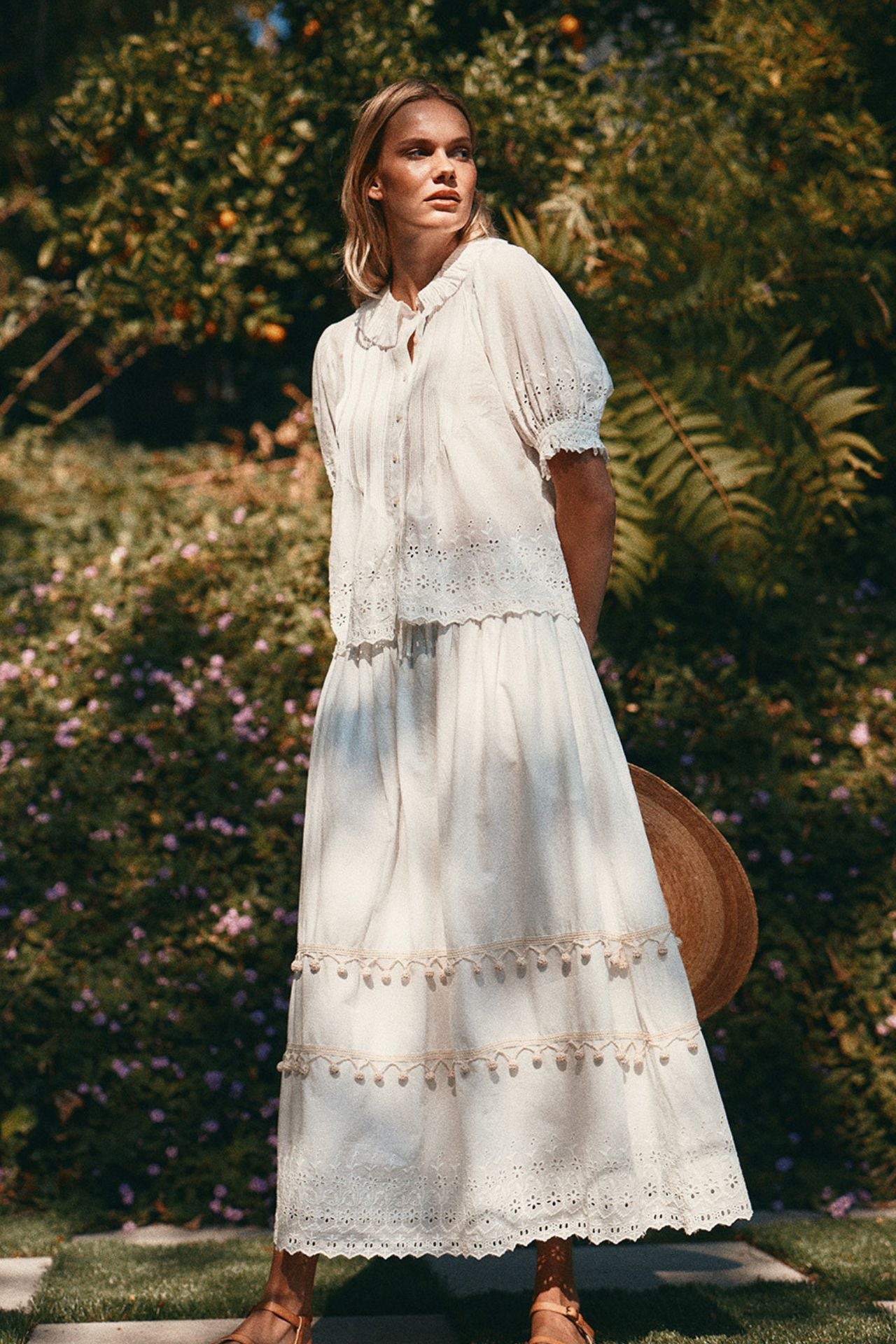 Jess Blouse White Eyelet
