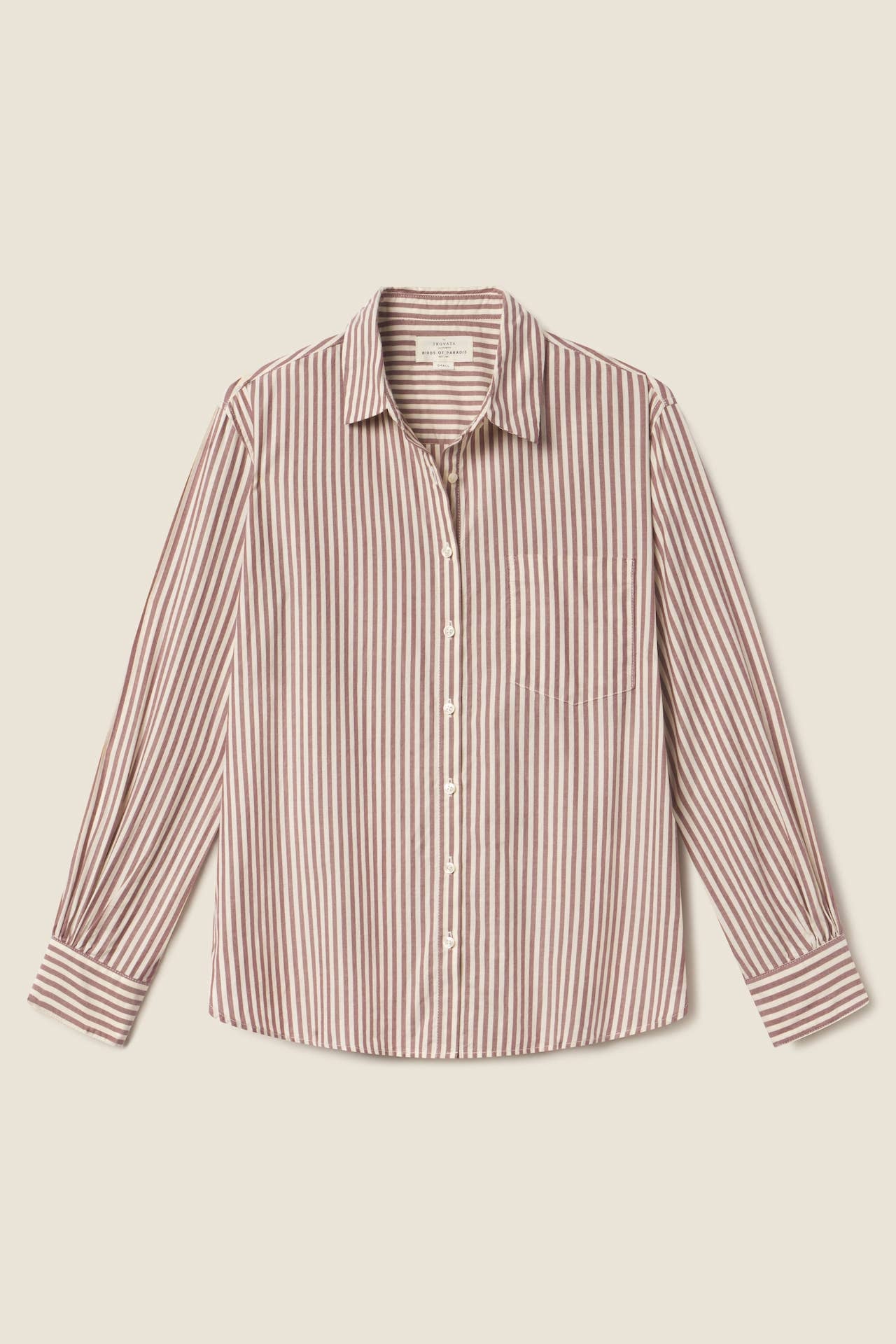 Blake Oversized Shirt Burgundy Stripe