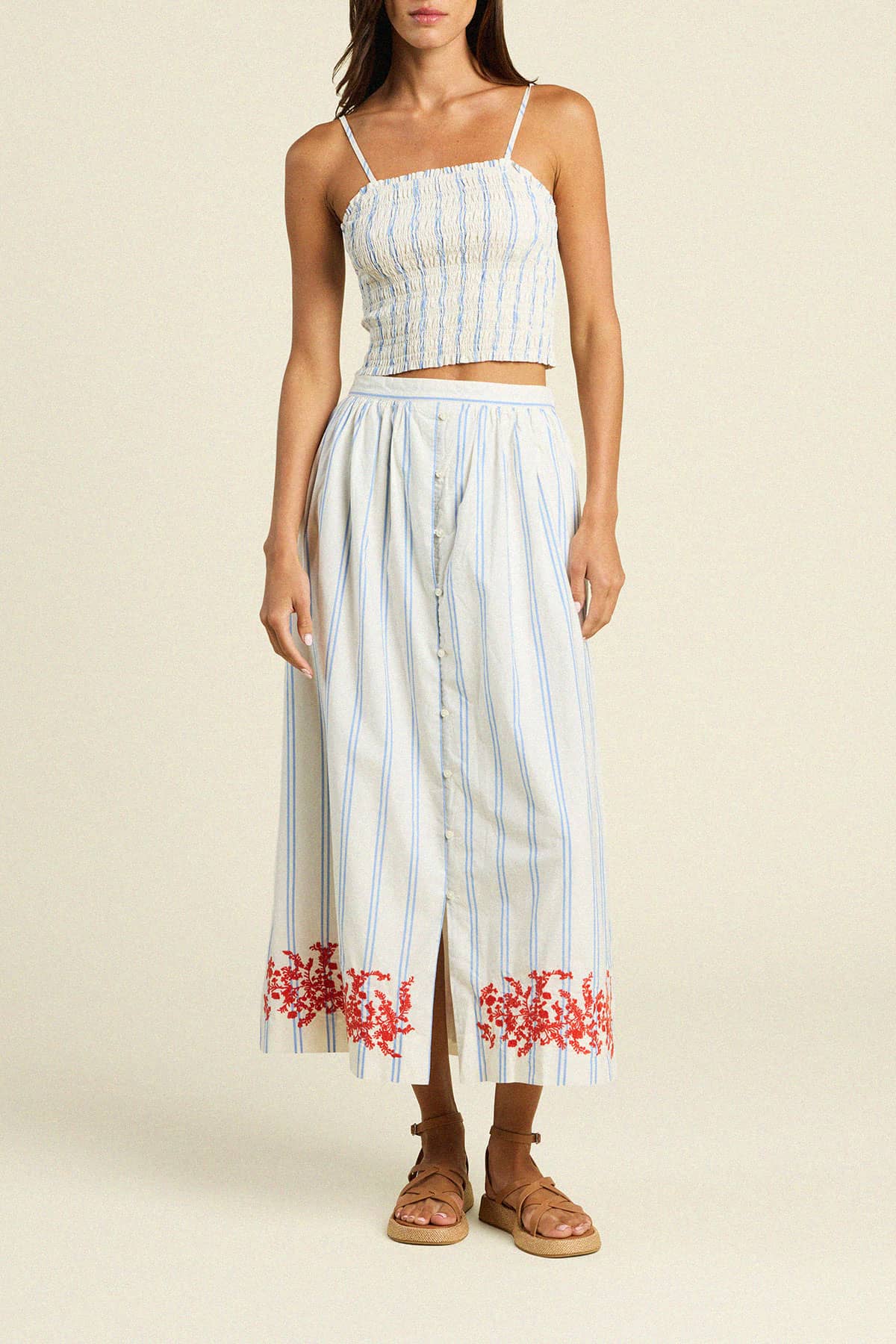 Summer Top Cerulean Stripe