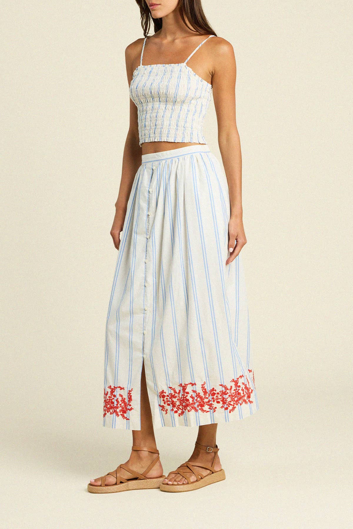 Summer Top Cerulean Stripe