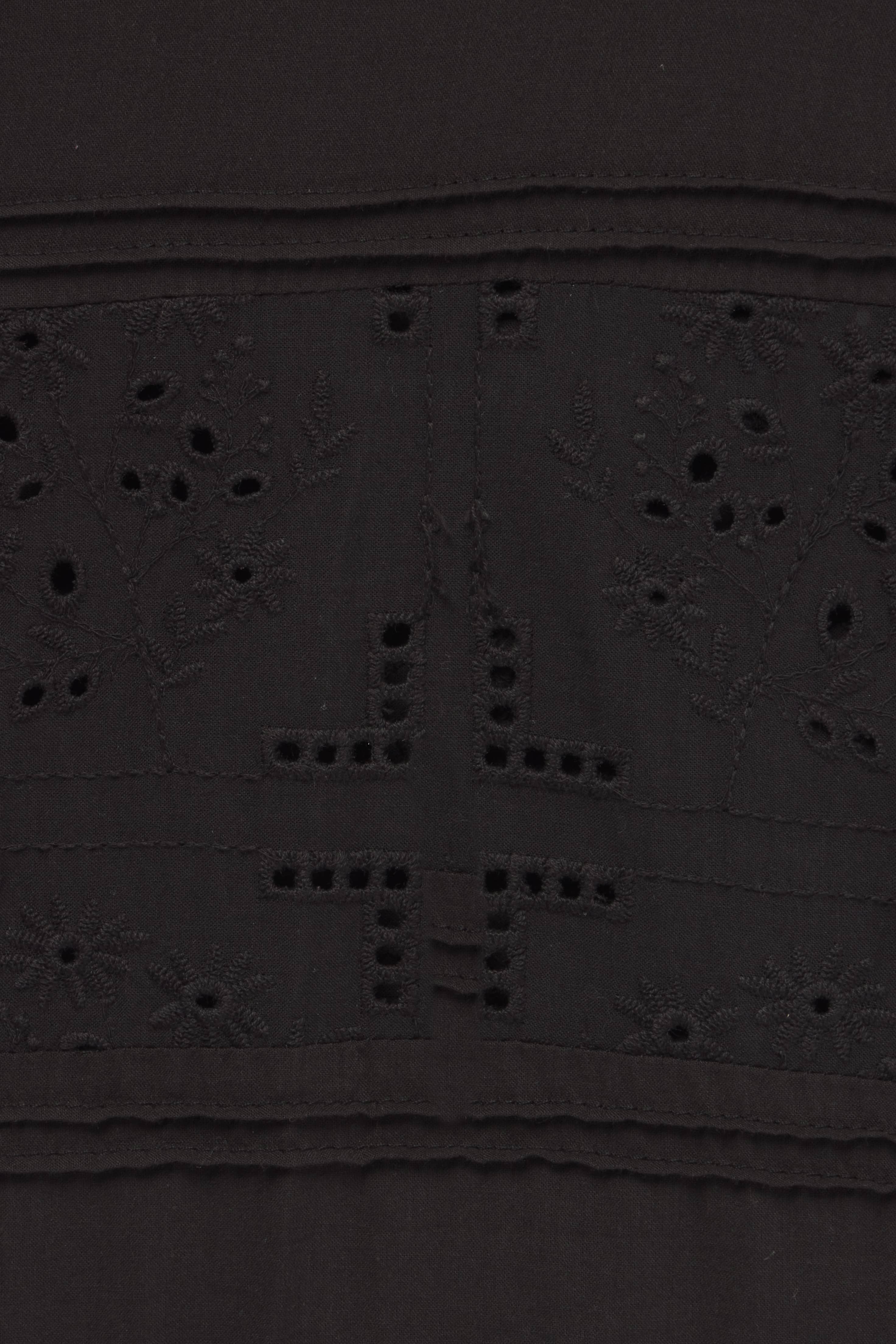 Aster Dress Black Handkerchief Eyelet