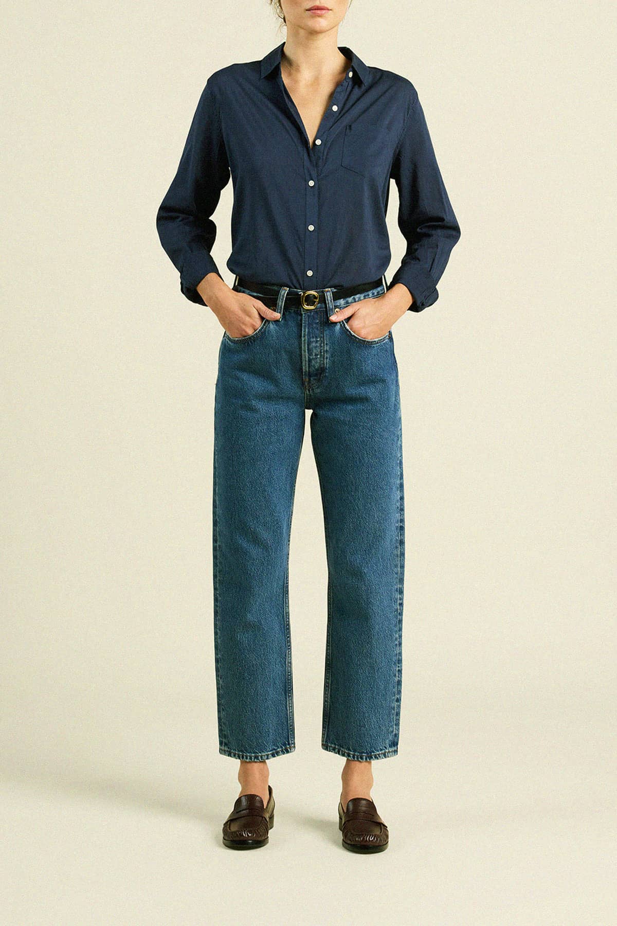 Grace Classic Shirt Navy