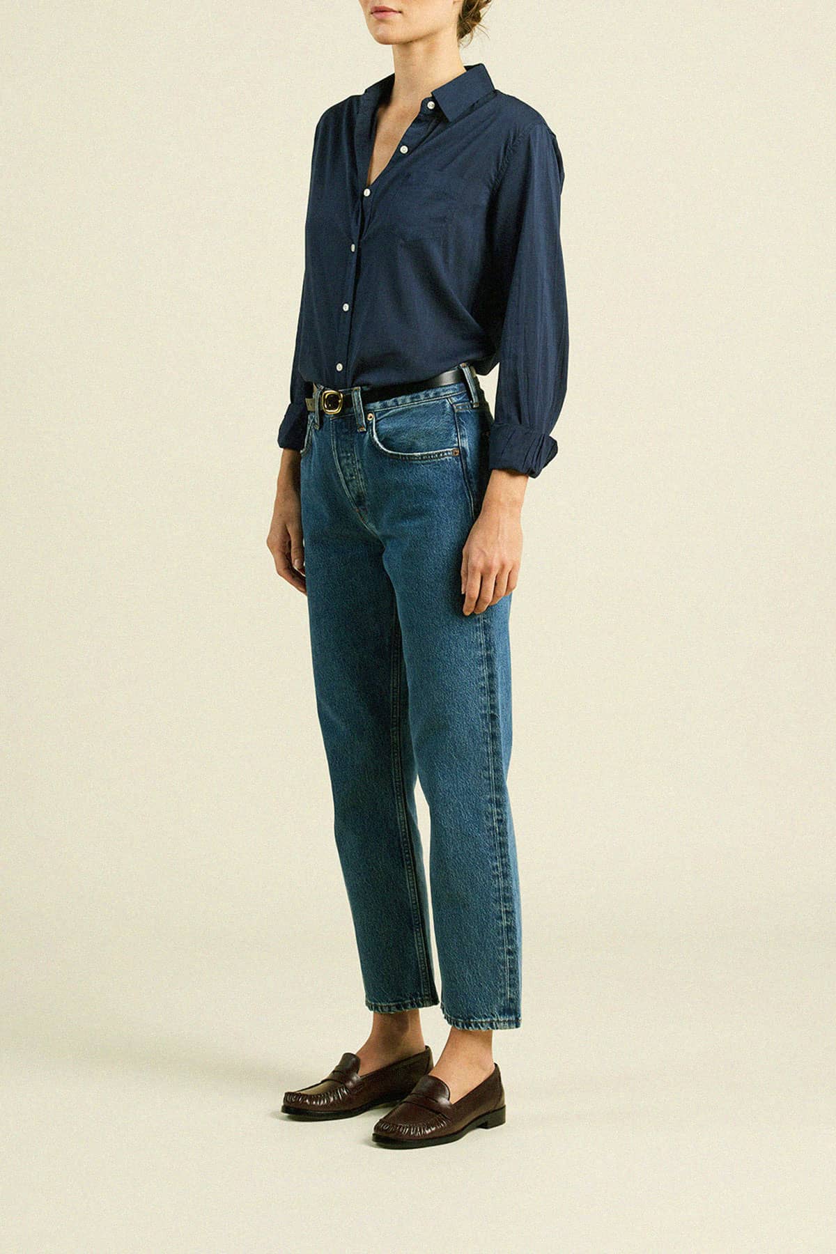 Grace Classic Shirt Navy