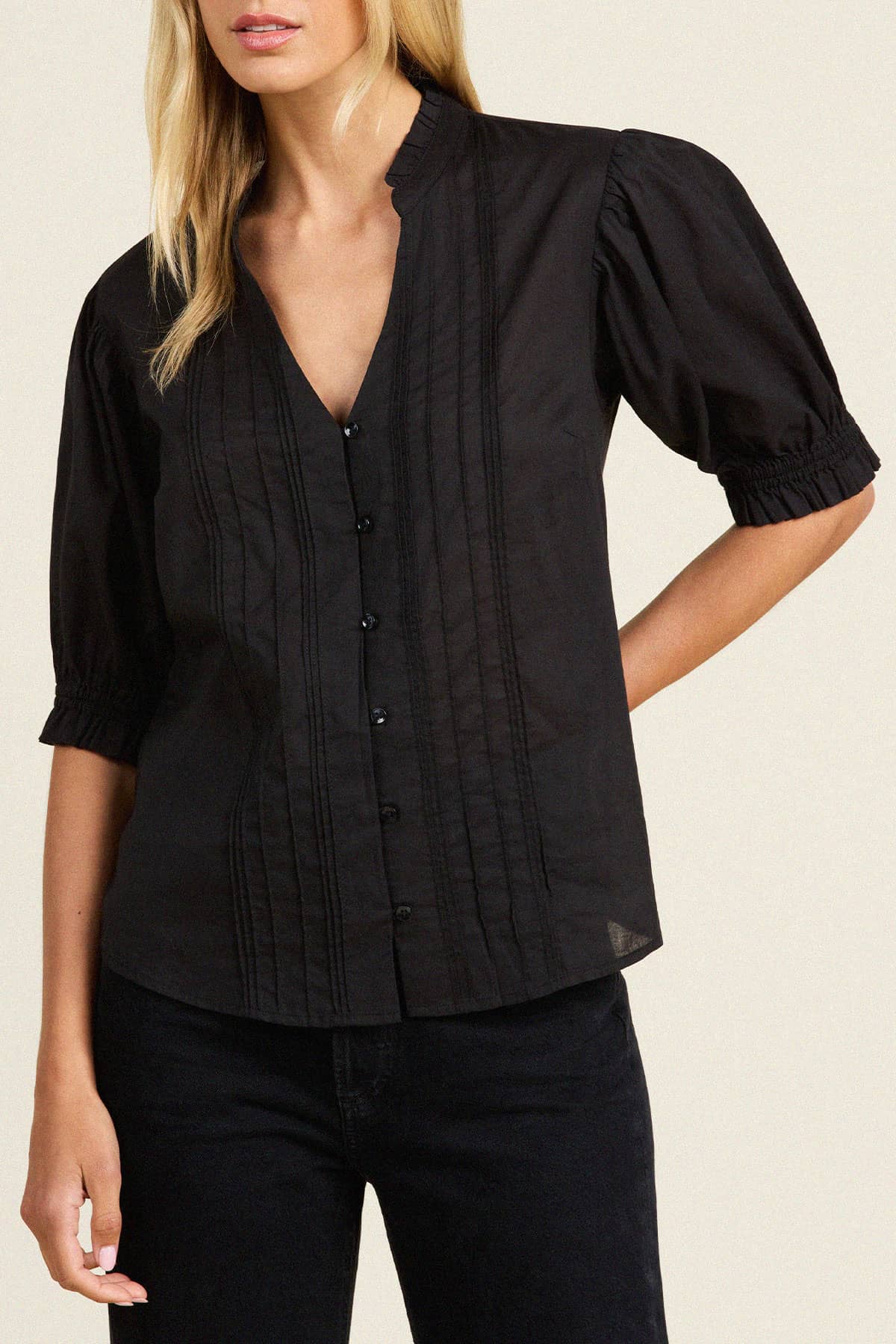 Eliza Blouse Black Voile
