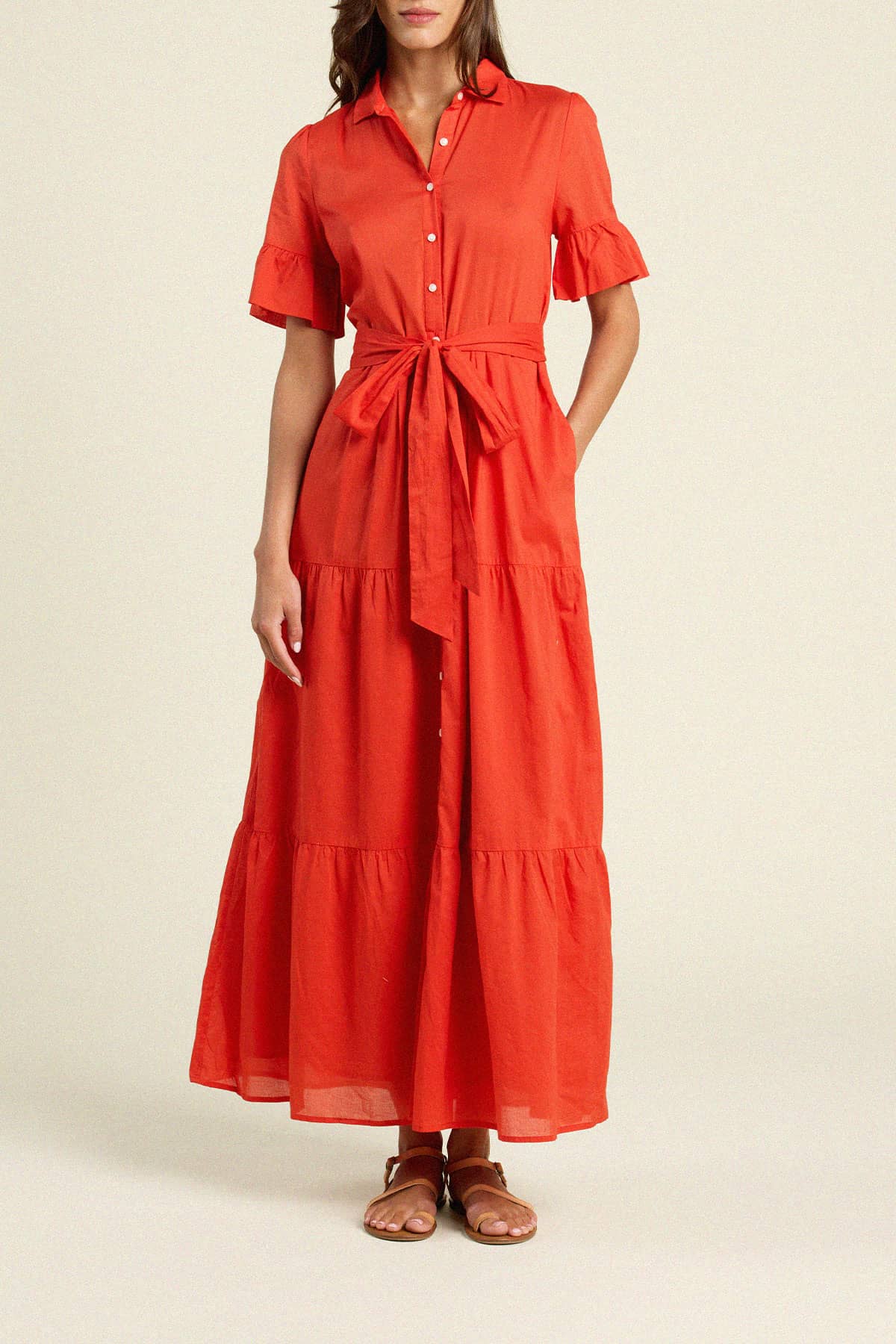 Martine Dress Tomato Voile