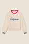 Ryann Sweater Antique White With Blue California
