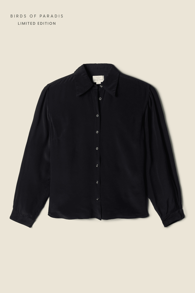 Jacquelin Shirt Black Viscose Silk