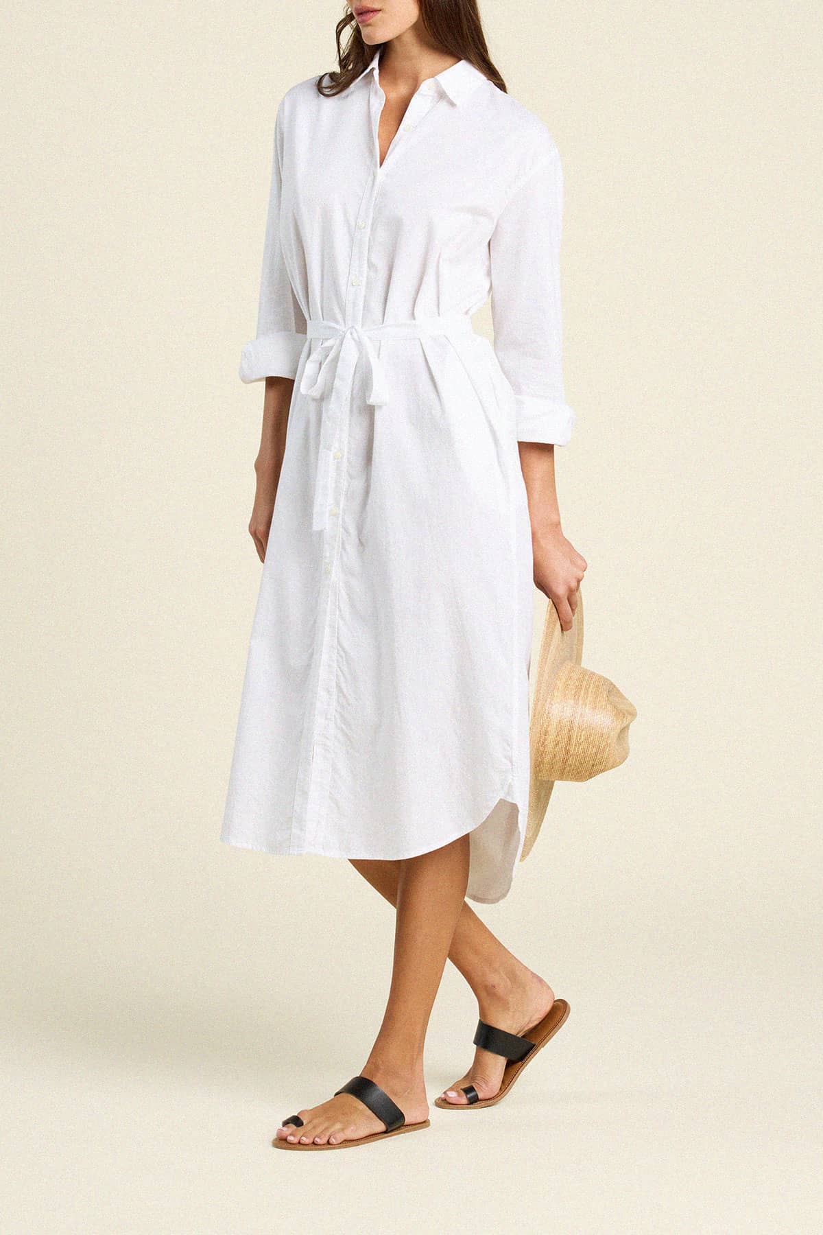 Catalina Shirtdress White Cotton Twill Catalina Shirtdress White Cotton Twill