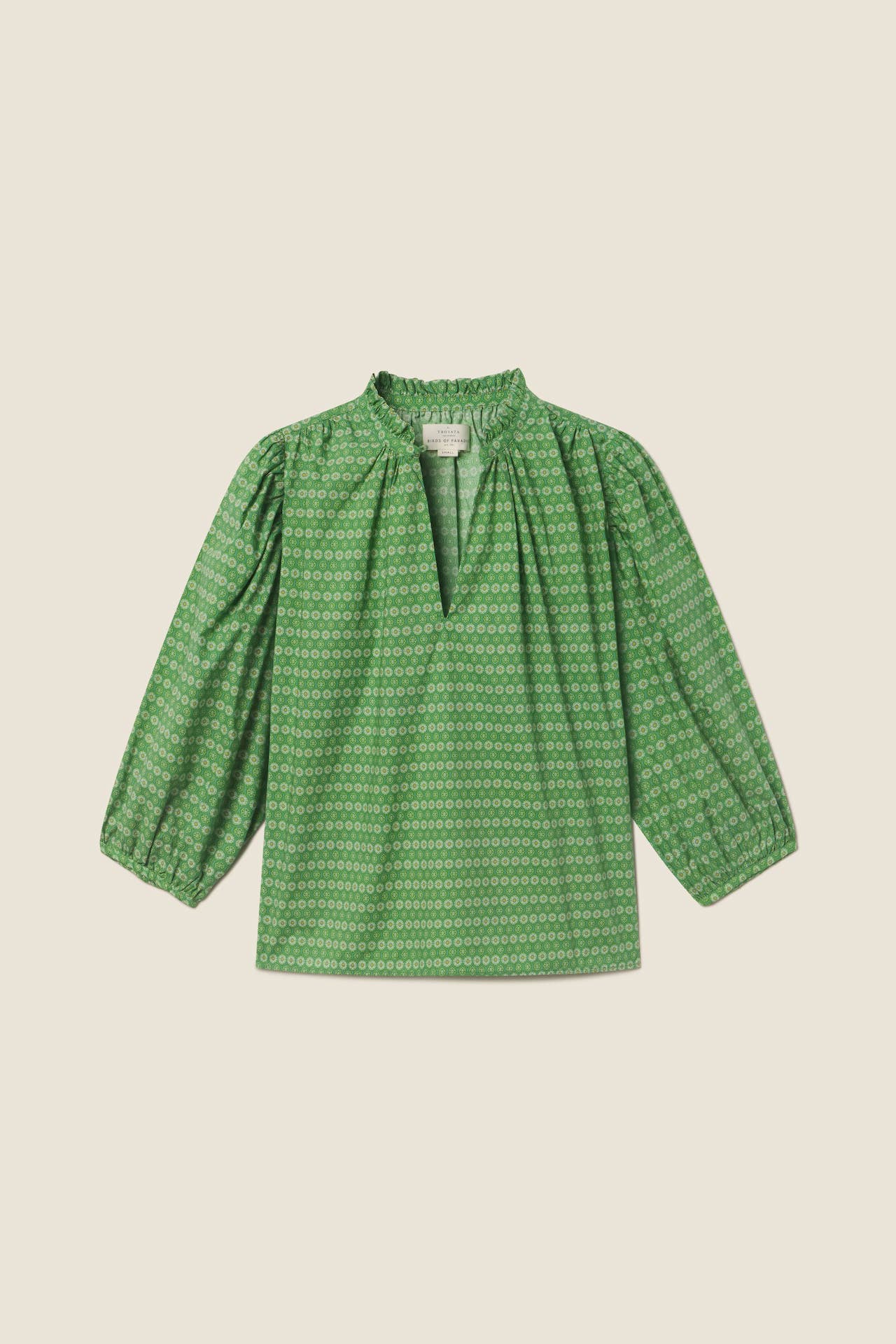 Orly Blouse Green Medallion