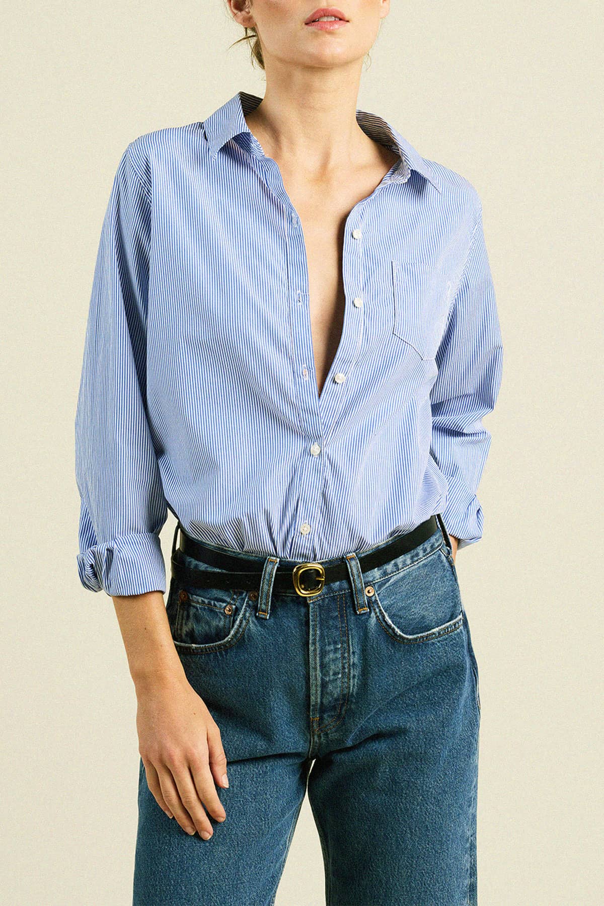 Grace Classic Shirt Blue/White Stripe