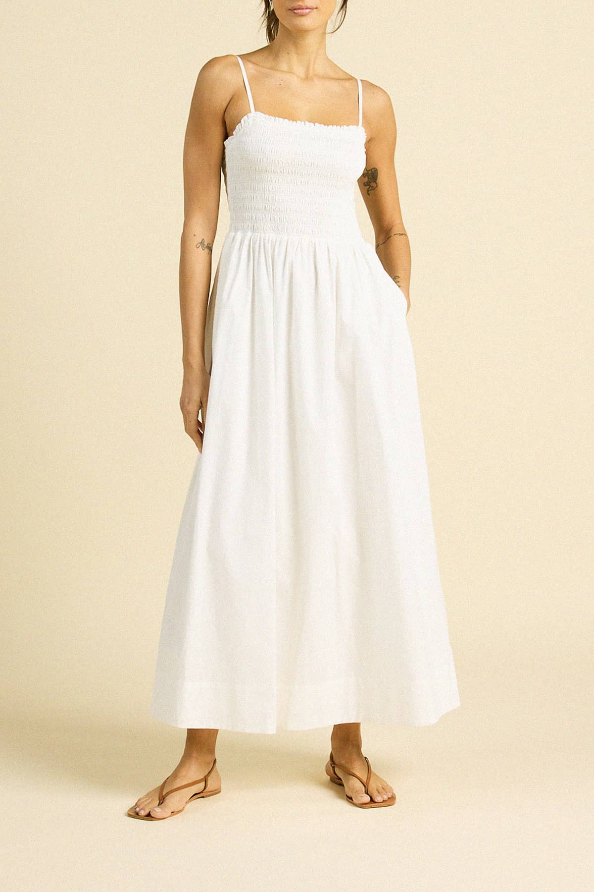 Carmen Dress White Poplin