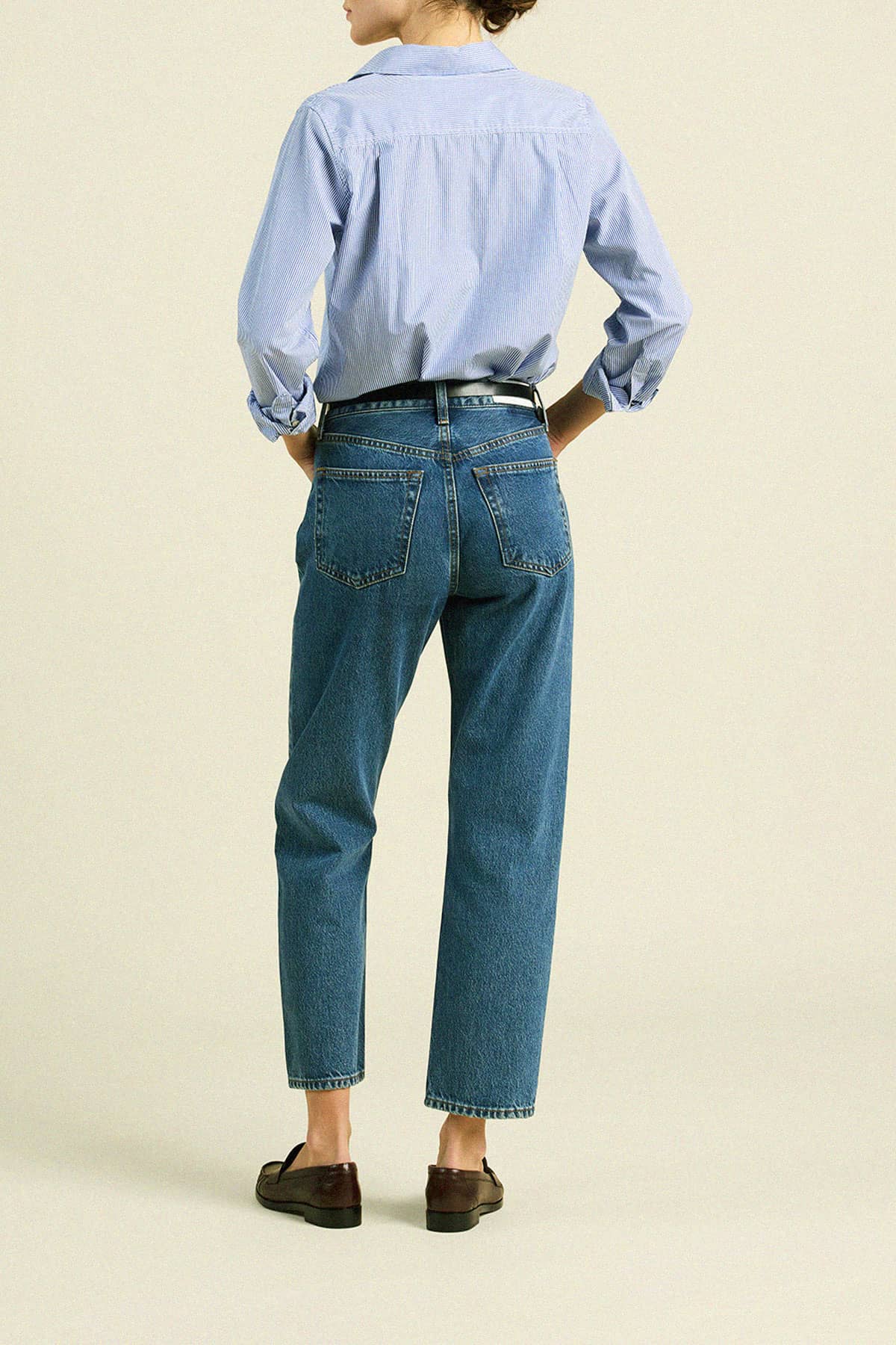 Grace Classic Shirt Blue/White Stripe