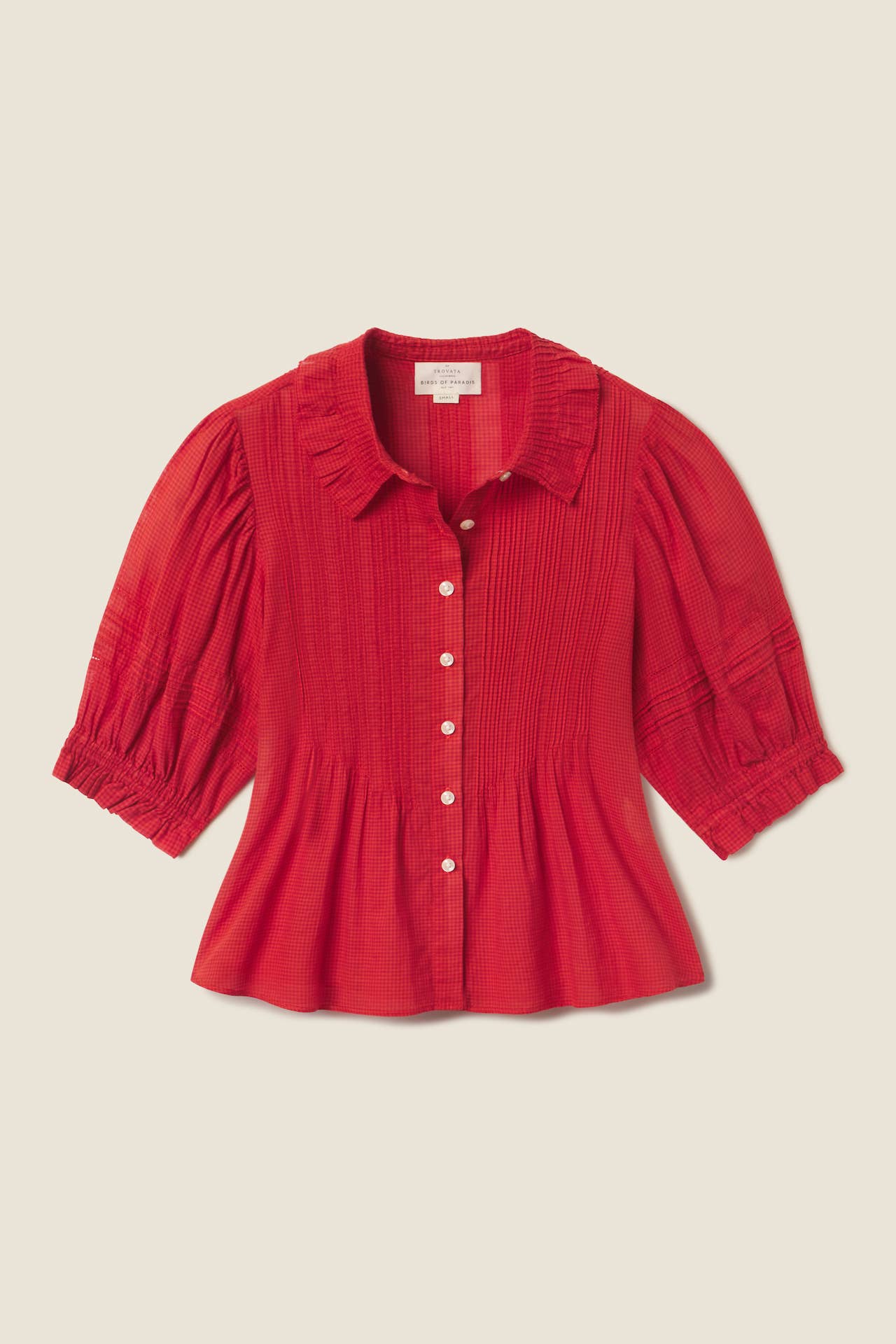 Jess Blouse Crimson Check