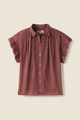 Marianne "B" Ruffle Sleeve Shirt Redford Plaid