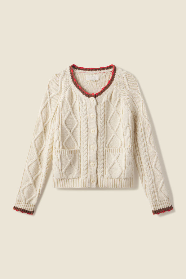 Louise Cardigan Antique White