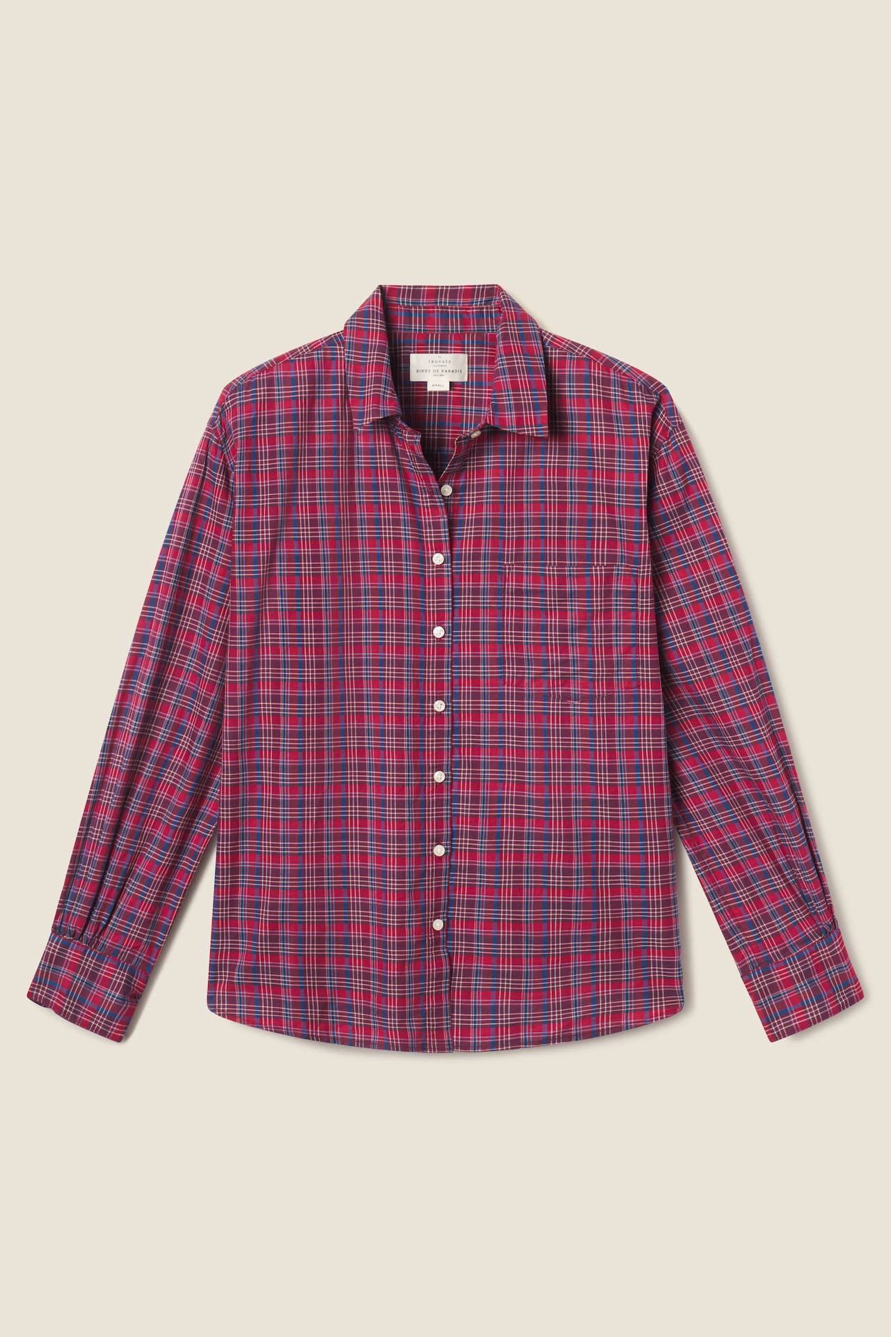 Blake Oversized Shirt Mulled Wine Plaid