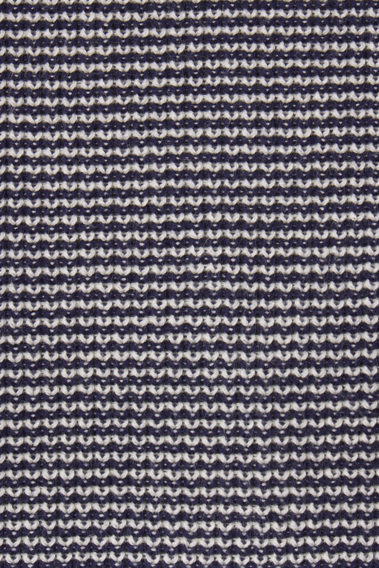 Trovata Navy with Antique White Stripe fabric swatch, cotton