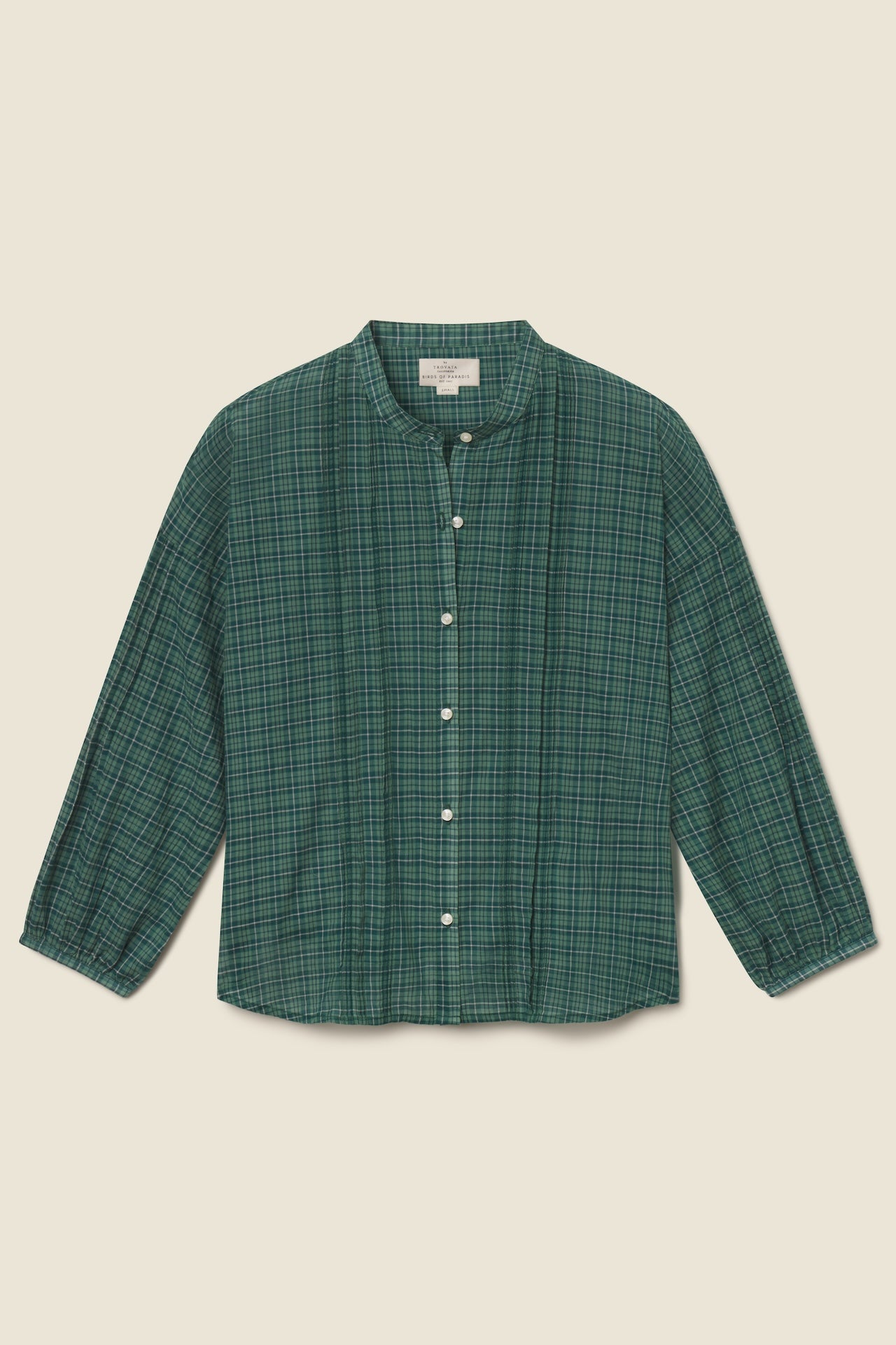 Trovata Jordyn blouse in Muir Tartan, cotton