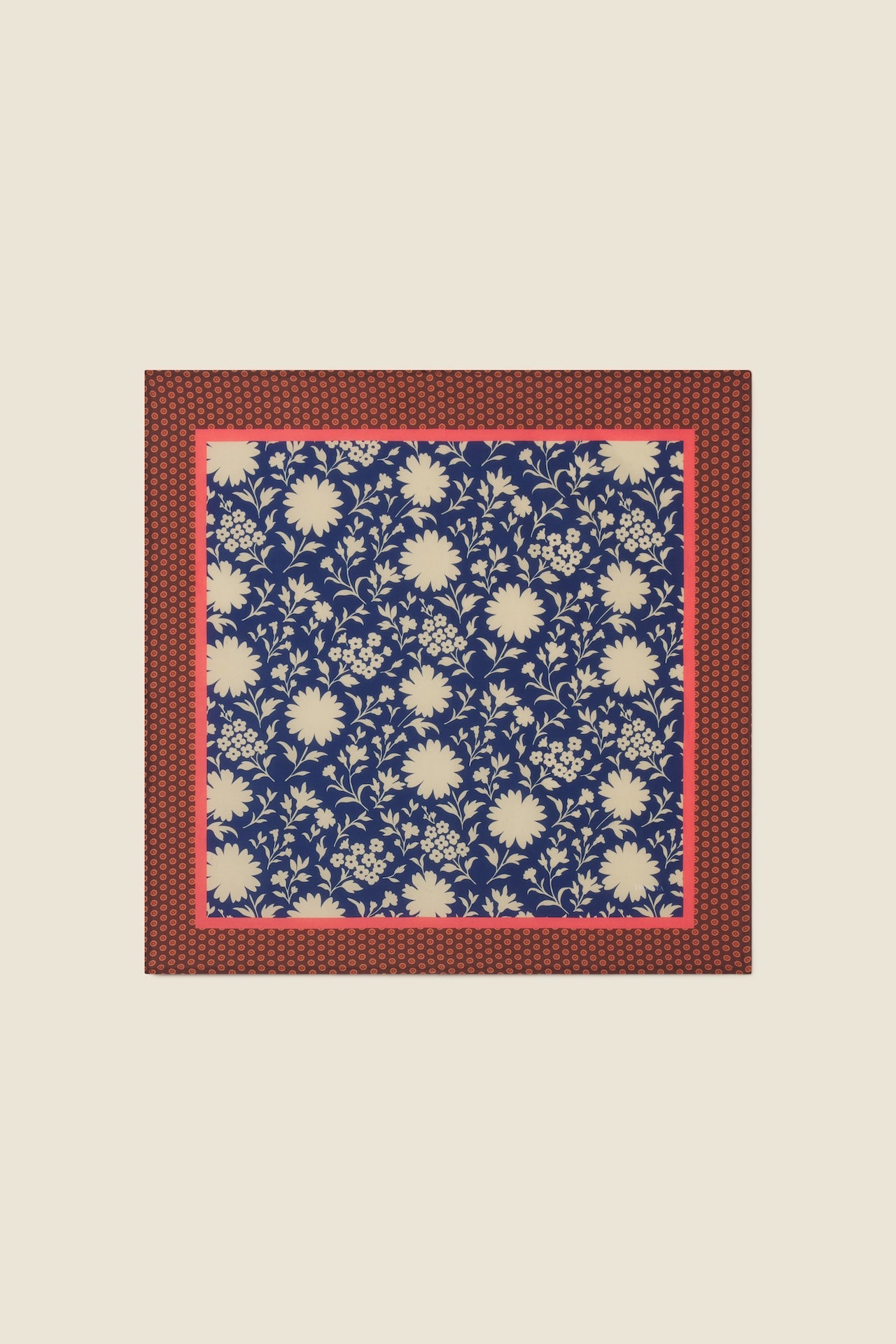 Trovata Charlotte scarf in Shadowfield, cotton-silk blend — flat lay