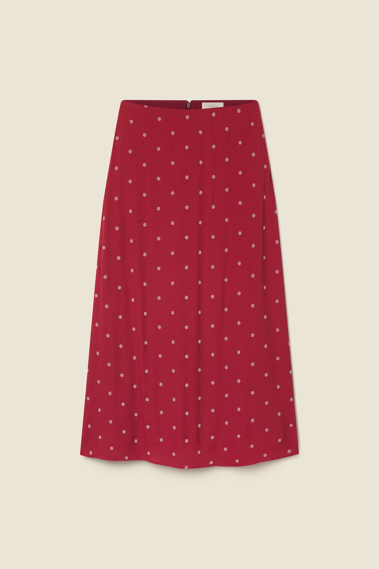 Trovata Demi skirt in Berry Dot, viscose