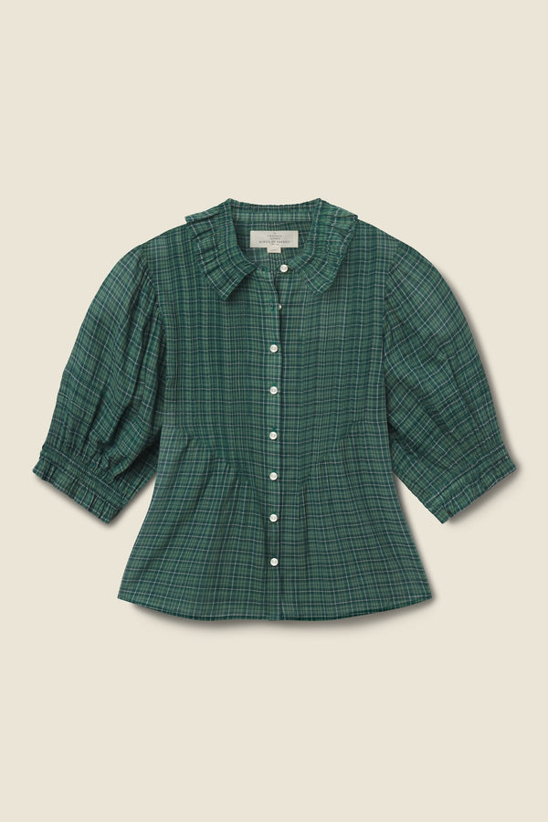 Trovata Jess blouse in Muir Tartan, cotton