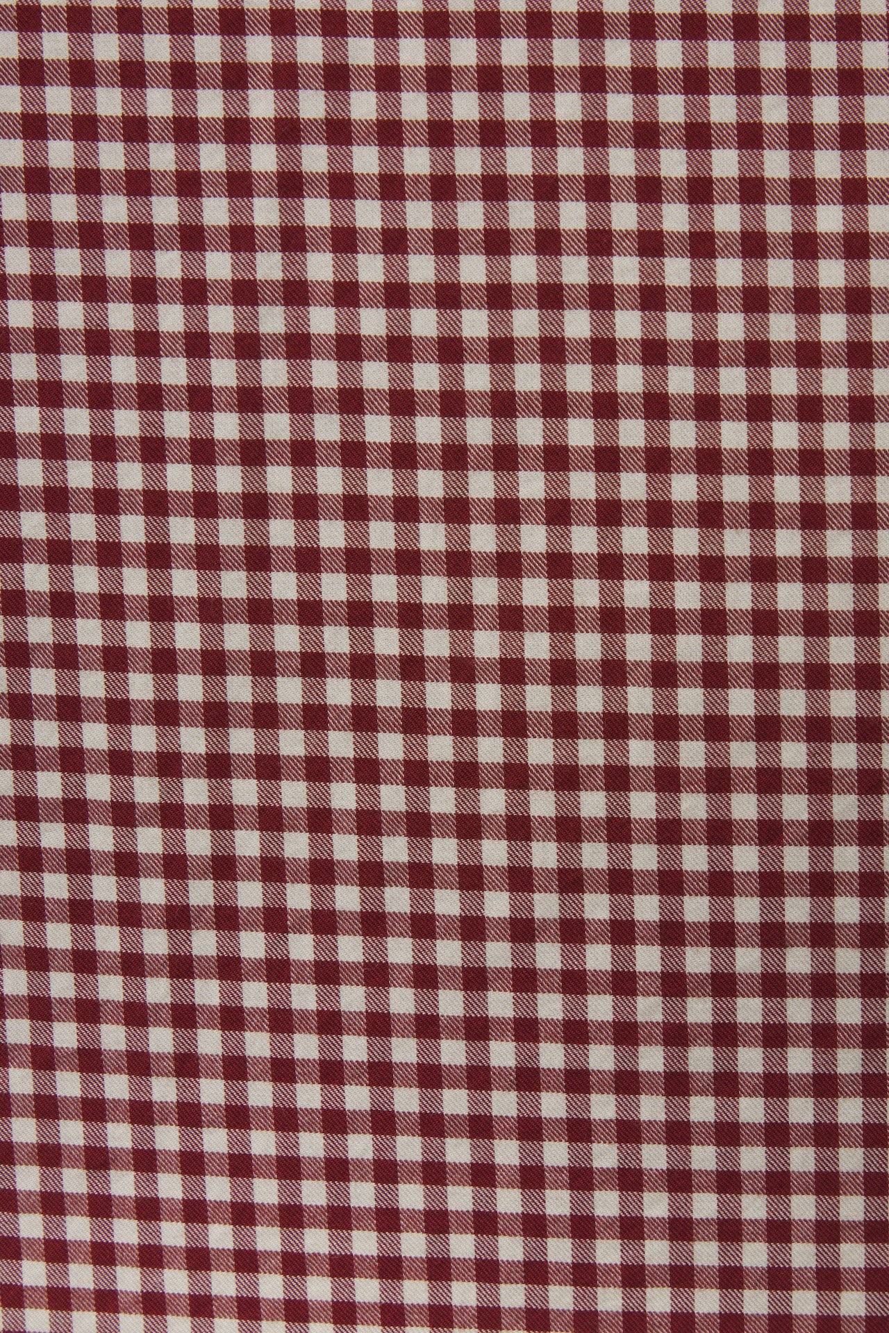 Trovata Mahogany Check fabric swatch, cotton