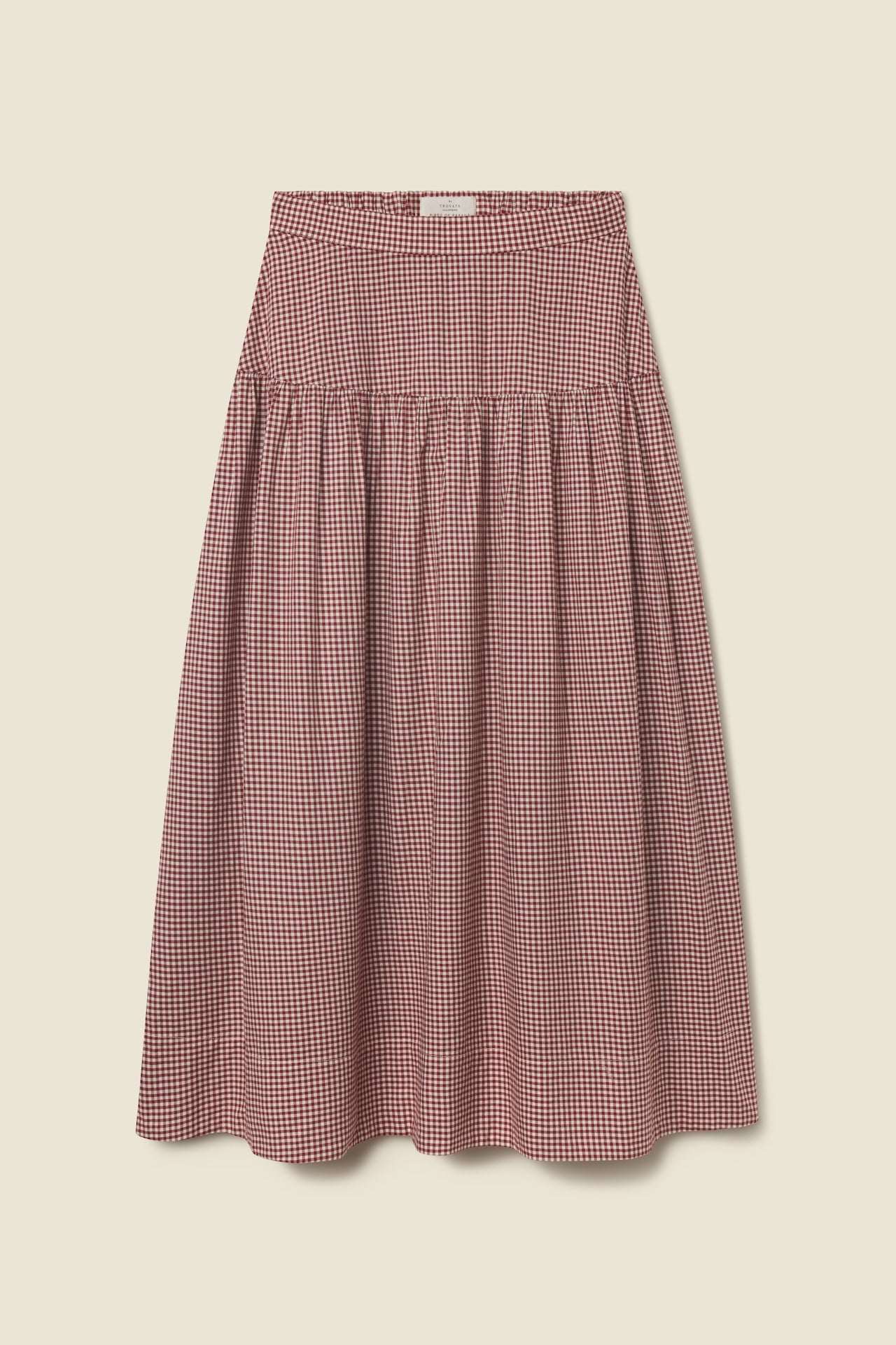 Trovata Lydia skirt in Mahogany Check, cotton