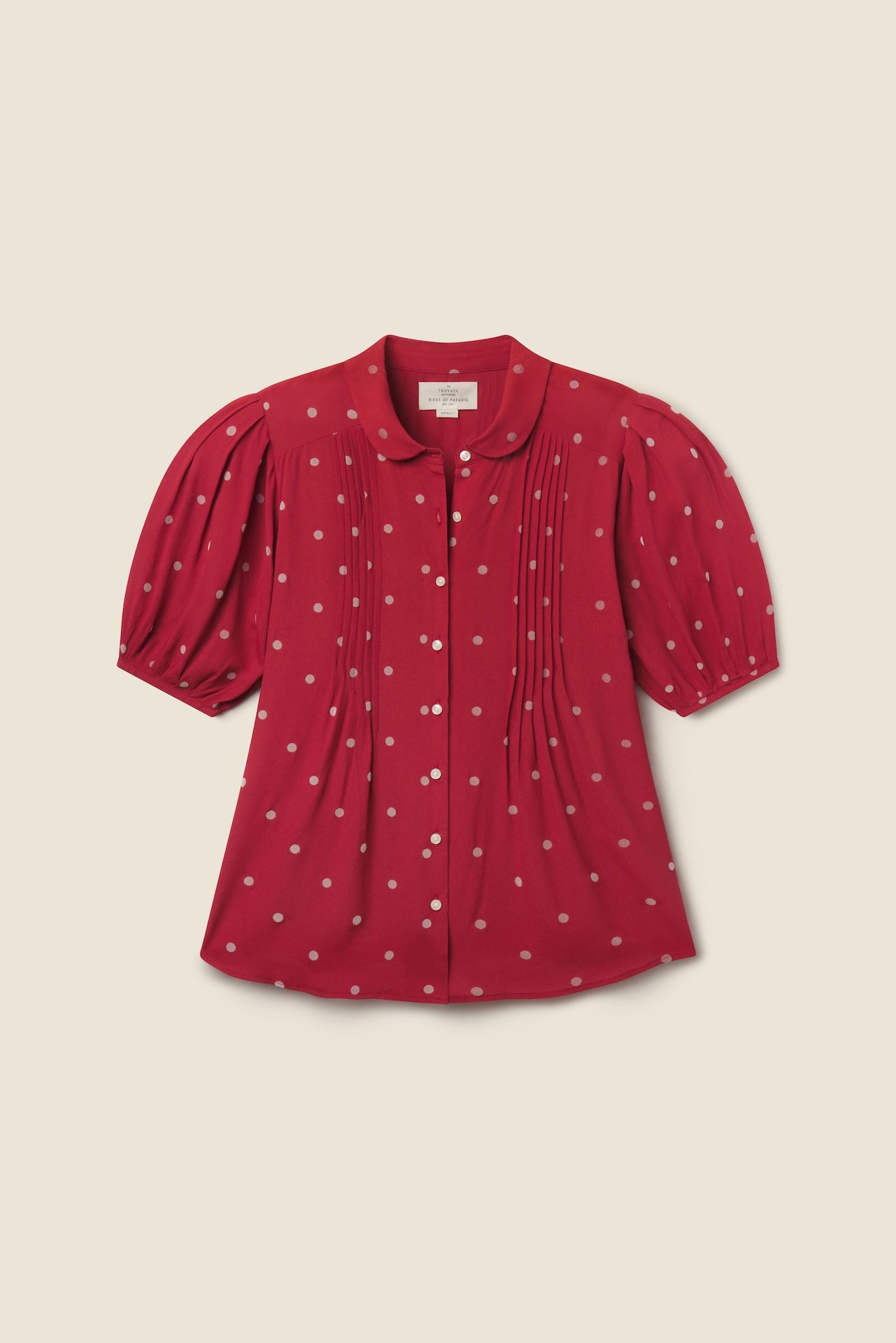 Trovata Nadine blouse in Berry Dot, viscose