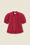 Nadine Blouse Berry Dot