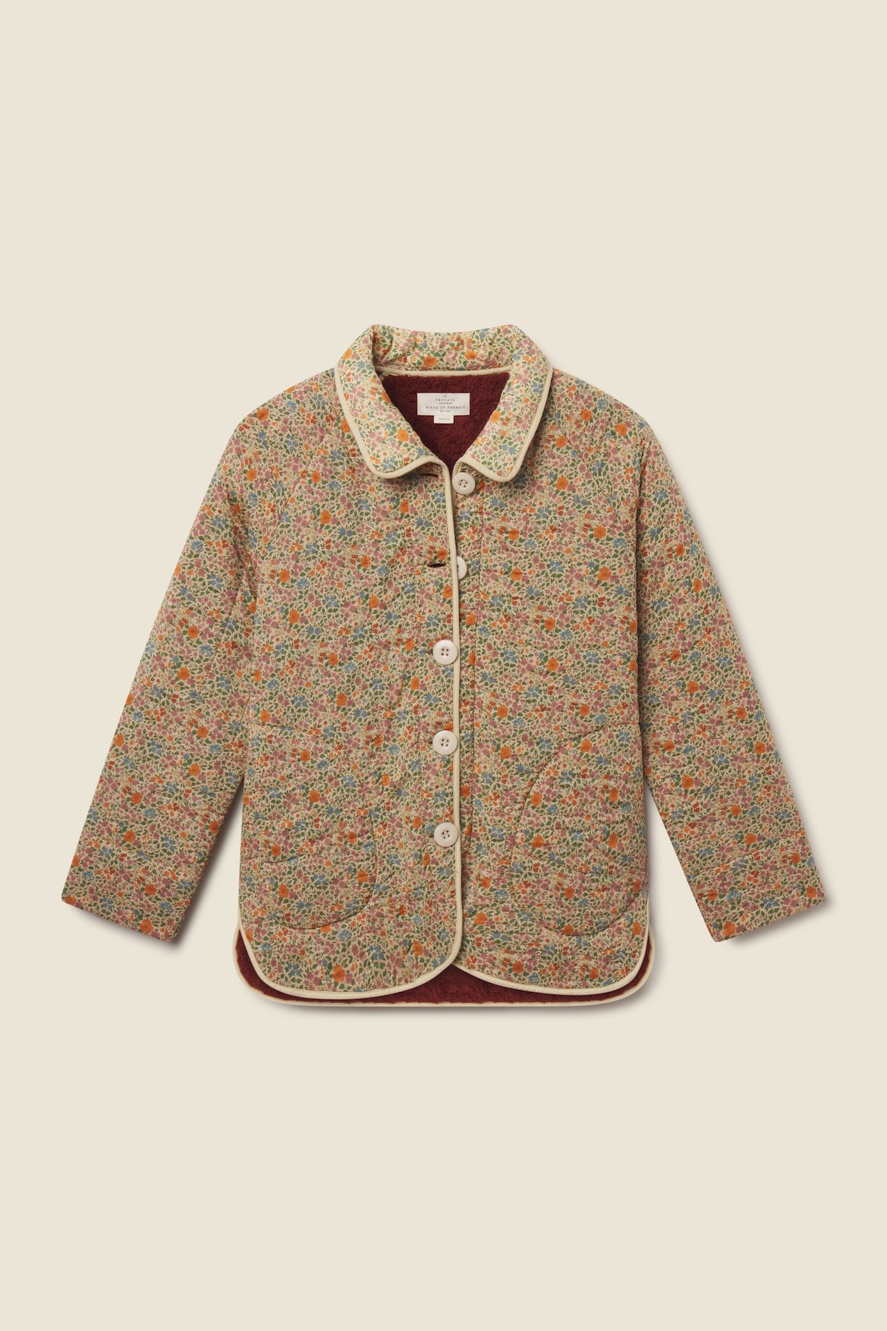 Trovata Ginny quilted jacket in Gardenette, cotton