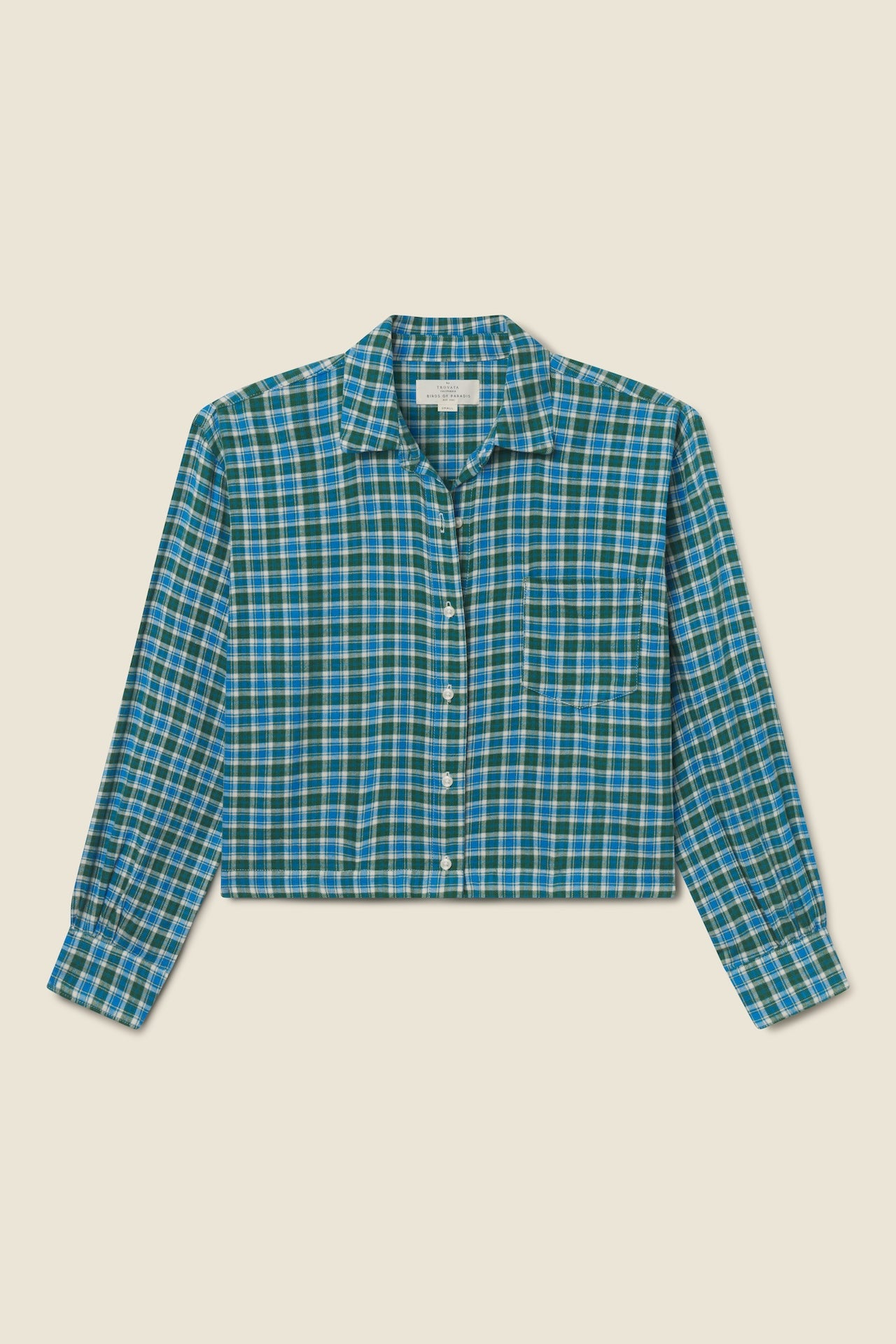 Trovata Nessa shirt in Fogline Plaid, cotton