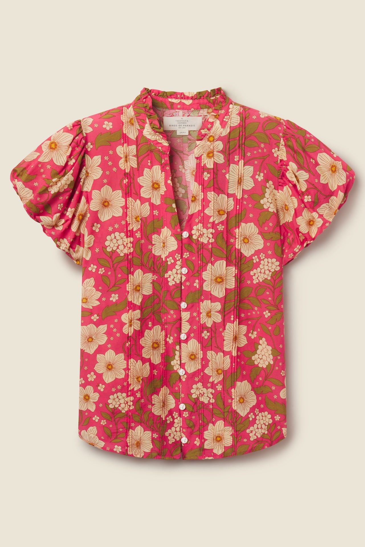 Trovata Luna blouse in Rancho Rose, cotton-viscose blend