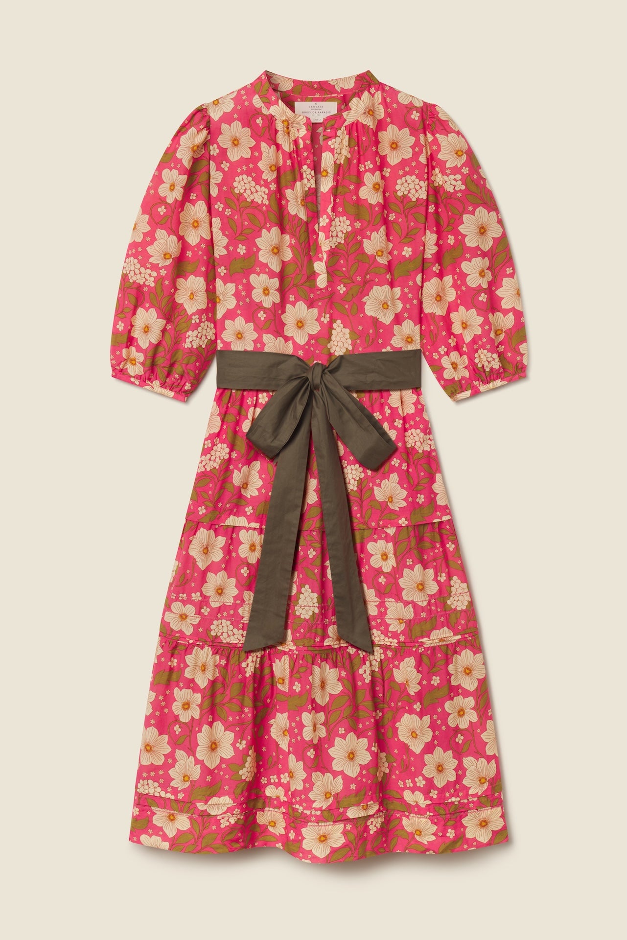 Trovata Devon dress in Rancho Rose, cotton-viscose blend — alternate view