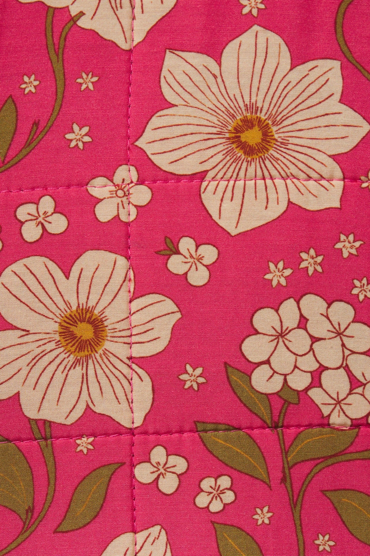 Trovata Rancho Rose fabric swatch, cotton-viscose blend