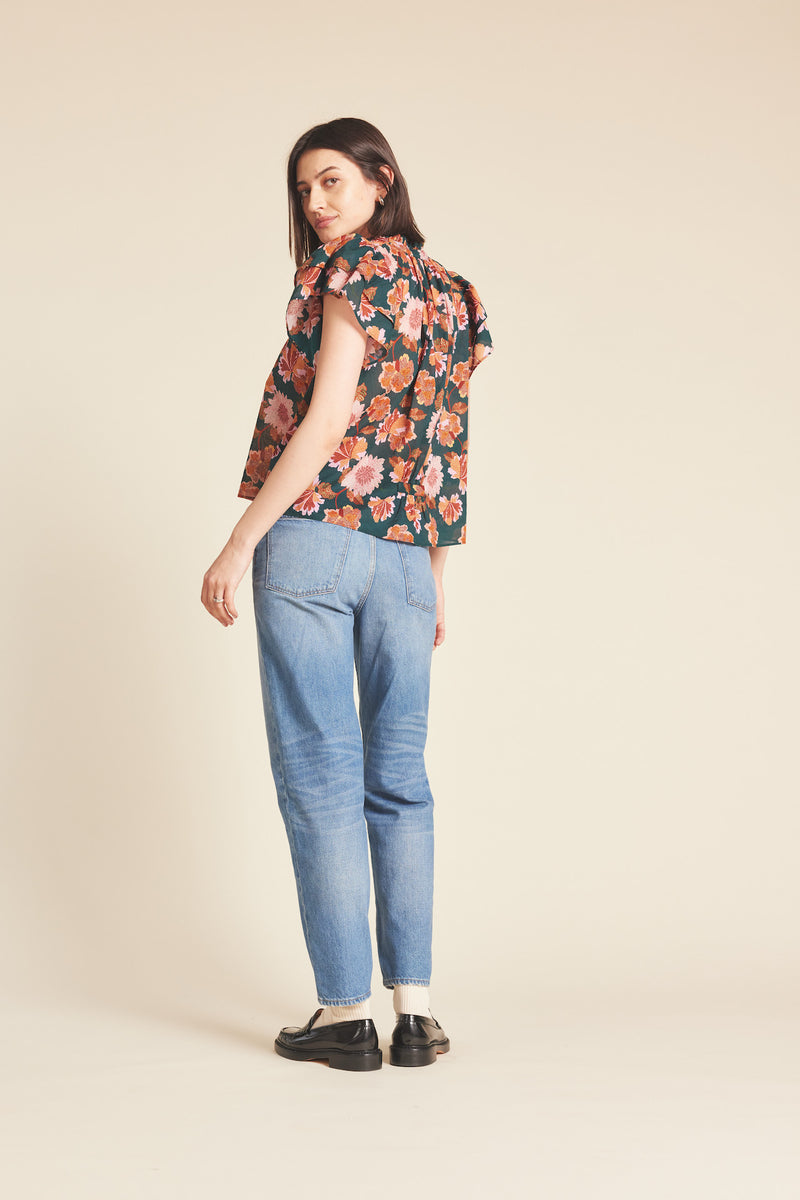Clover Blouse Carnation Print