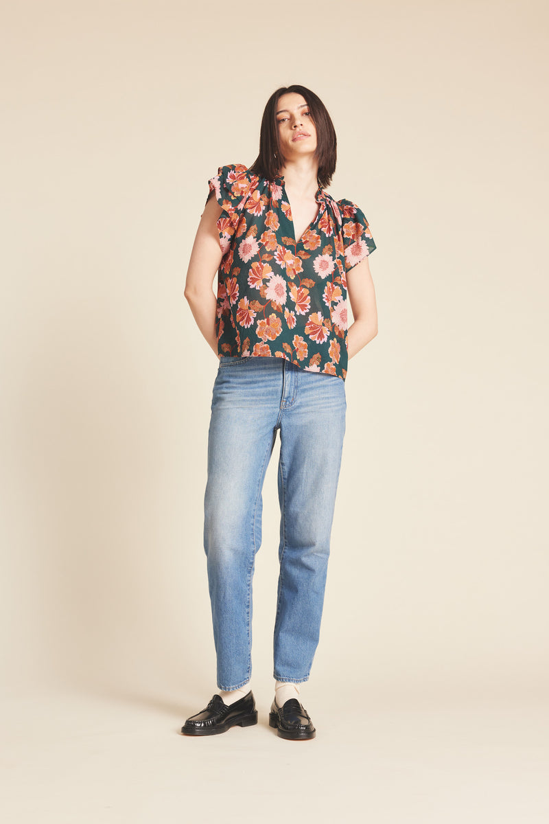 Clover Blouse Carnation Print