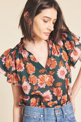 Clover Blouse Carnation Print