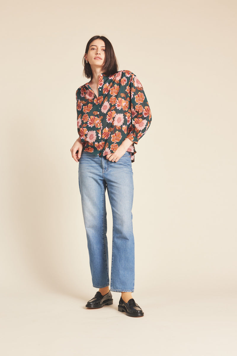 Lilly Blouse Carnation Print