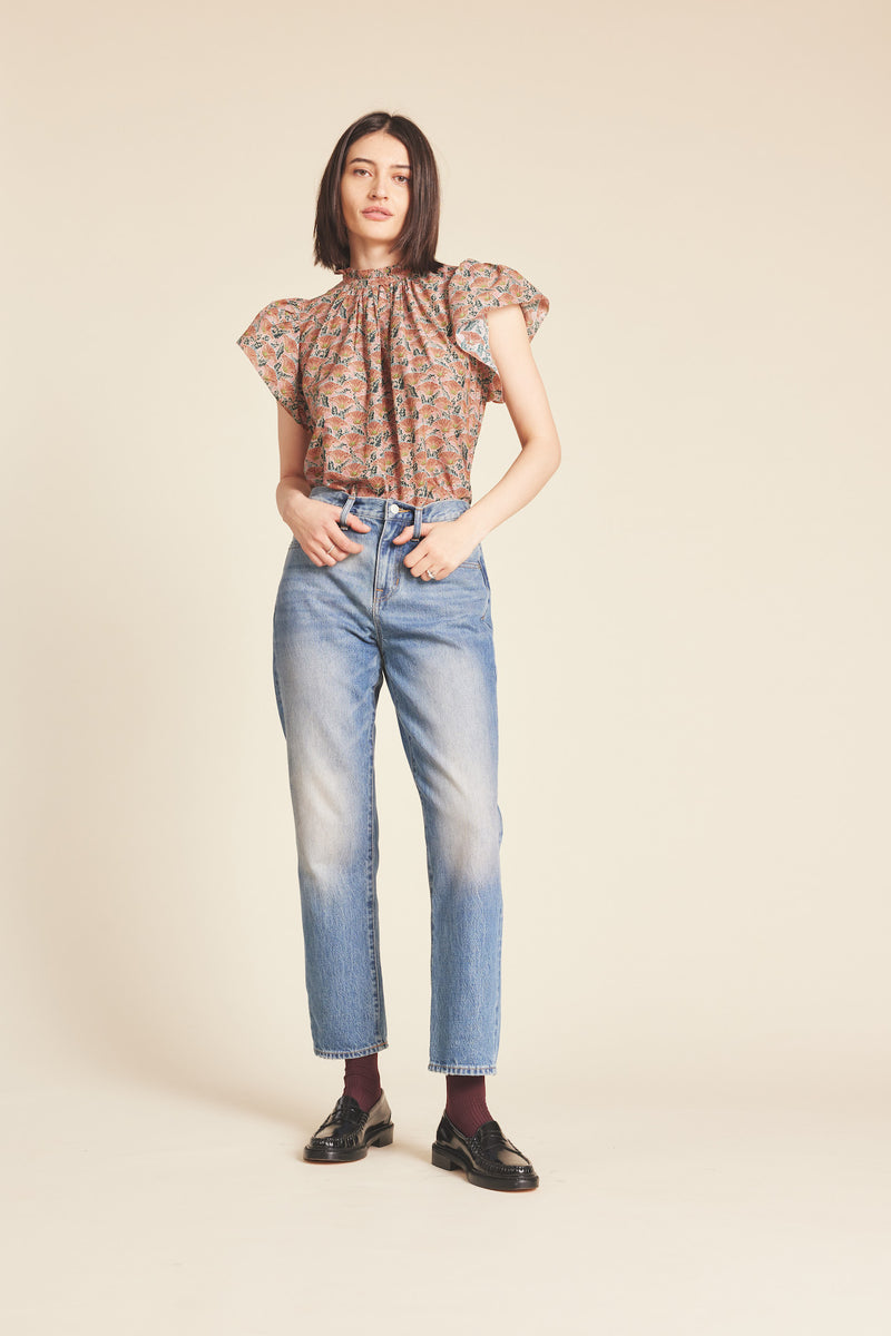 Carla Blouse Fan Flower