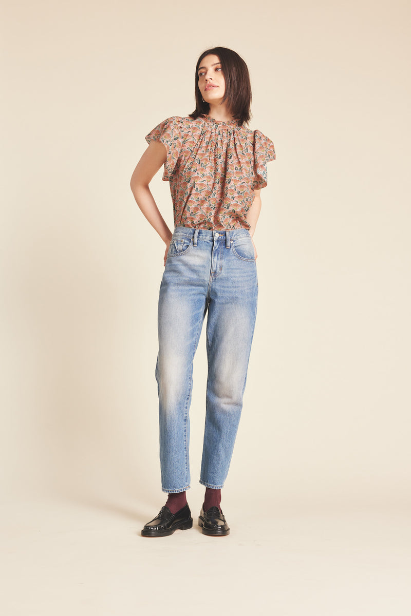 Carla Blouse Fan Flower