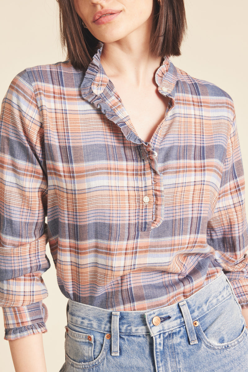 Breezy Blouse Eclipse Plaid
